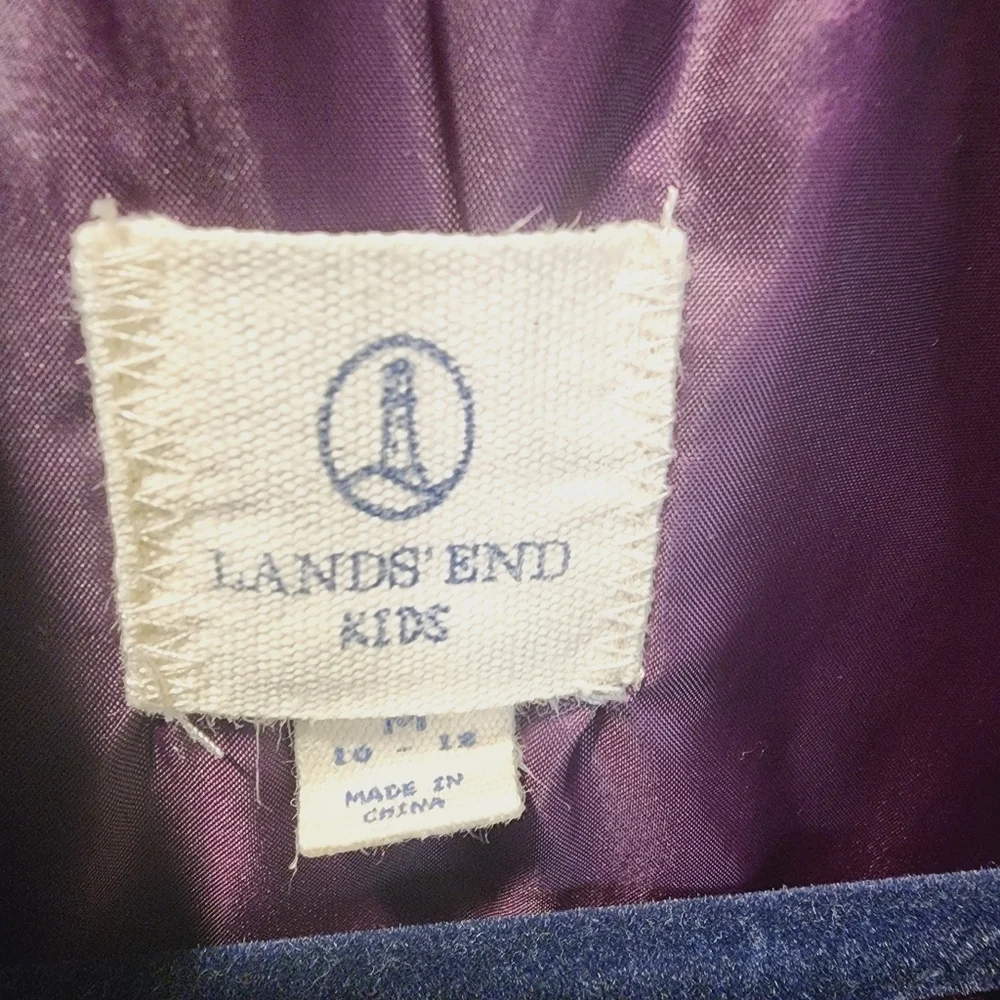 Land's End Kids  Burgundy Puffer Vest  Size M (10-12)